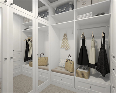 Simple Style High Grade Stainproof White Walk-In Closet