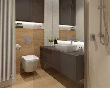 Contemporary Simple Durable Waterproof Bathroom Cabinet