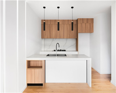 Simple Design Durable MDF Wood Veneer Kitchen Cabinet