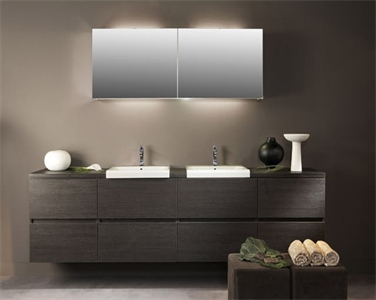 Custom Durable Freestanding Wooden Bathroom Vanity