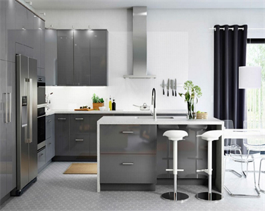 Contemporary Long Lasting Modular PVC Kitchen Cabinet