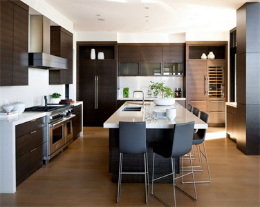 High End Multifunctional Flat Laminate Kitchen Cabinet