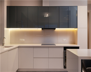 Custom Practical Transparent PVC Kitchen Cabinet