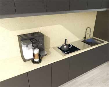 Contemporary Durable Chemical Resistant Kitchen Quartz Countertop