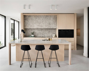 High End Multifunctional Stainproof Wood Veneer Kitchen Cabinet