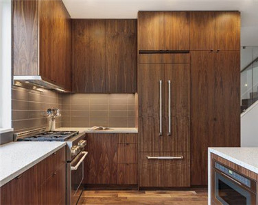 Apartment Freestanding Heat Resistant Laminate Kitchen Cabinet