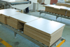 Contemporary Freestanding Wood Grain Melamine Kitchen Cabinet